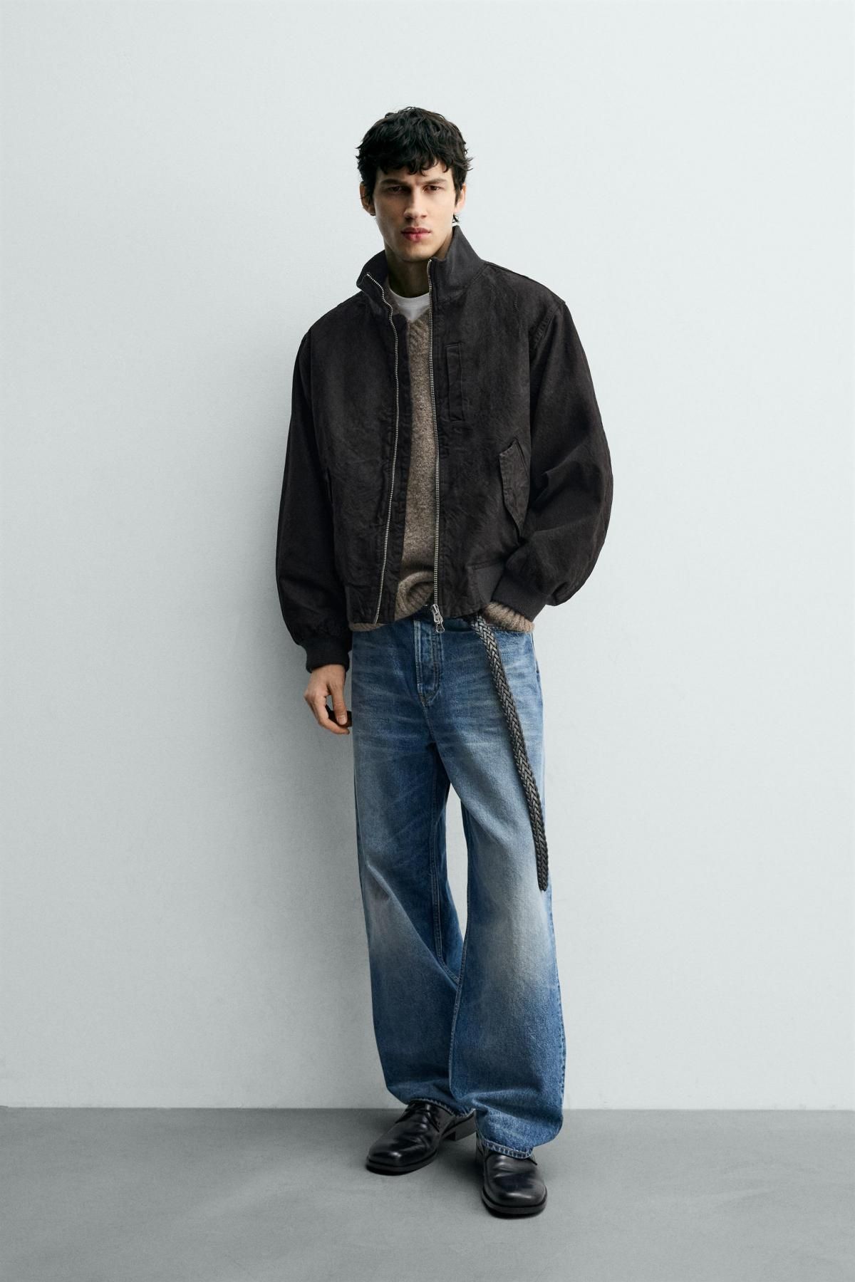 자라 링클 이펙트 블랙 블루종 재킷 8491/345 DARK BROWN - 상세 이미지 2