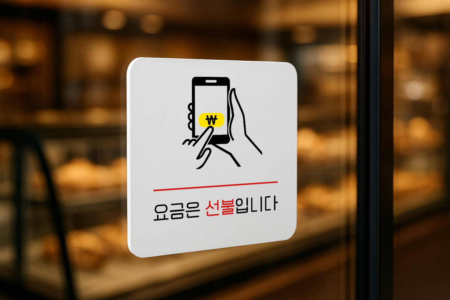 선불결제 표지판 결제 안내판 요금은선불입니다 표찰 안내 008 100x100 - 상세 이미지 2