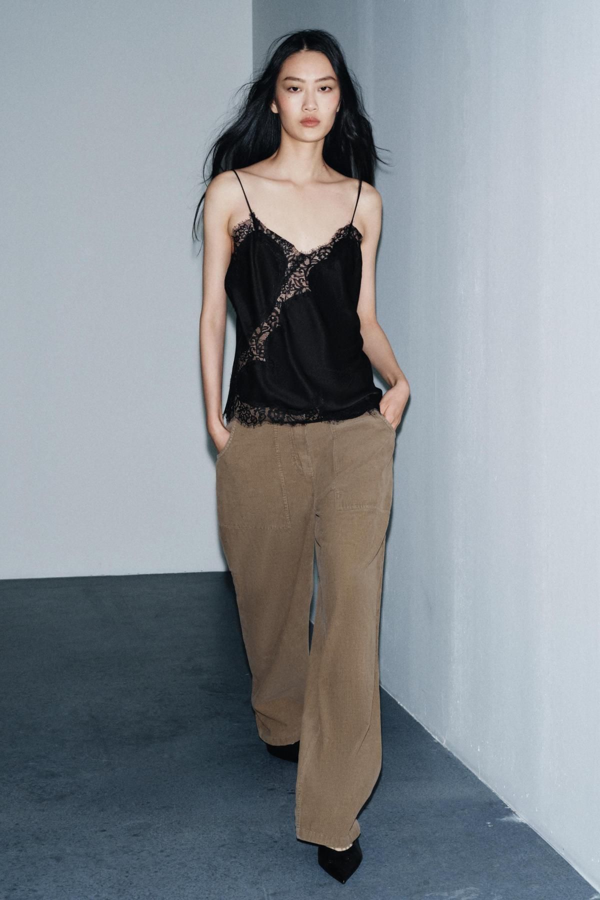 자라 코듀로이 포켓 스트레이트 팬츠 4043/265 BROWN / TAUPE - 상세 이미지 2