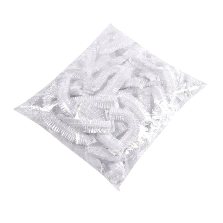 샤워 염색 일회용 비닐 헤어캡 100P - 상품 이미지