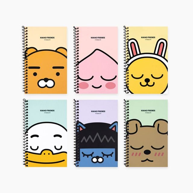 카카오프렌즈 원링 좌철수첩 필기장 메모장 수첩(5EA) - 상품 이미지