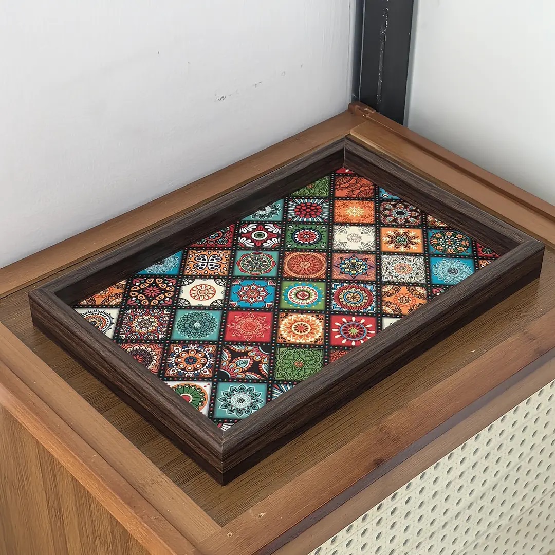 고급 호두나무 원목 다도 차판 트레이 다반 퇴수기 수납 다도용품 보헤미안 트레이 1개 30x20cm - 상세 이미지 5