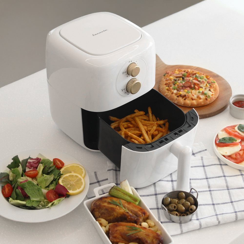 라쿠진 3L 저소음 미니 에어프라이어 소형 LCZ0101 올스텐 받침대 구성 집들이선물