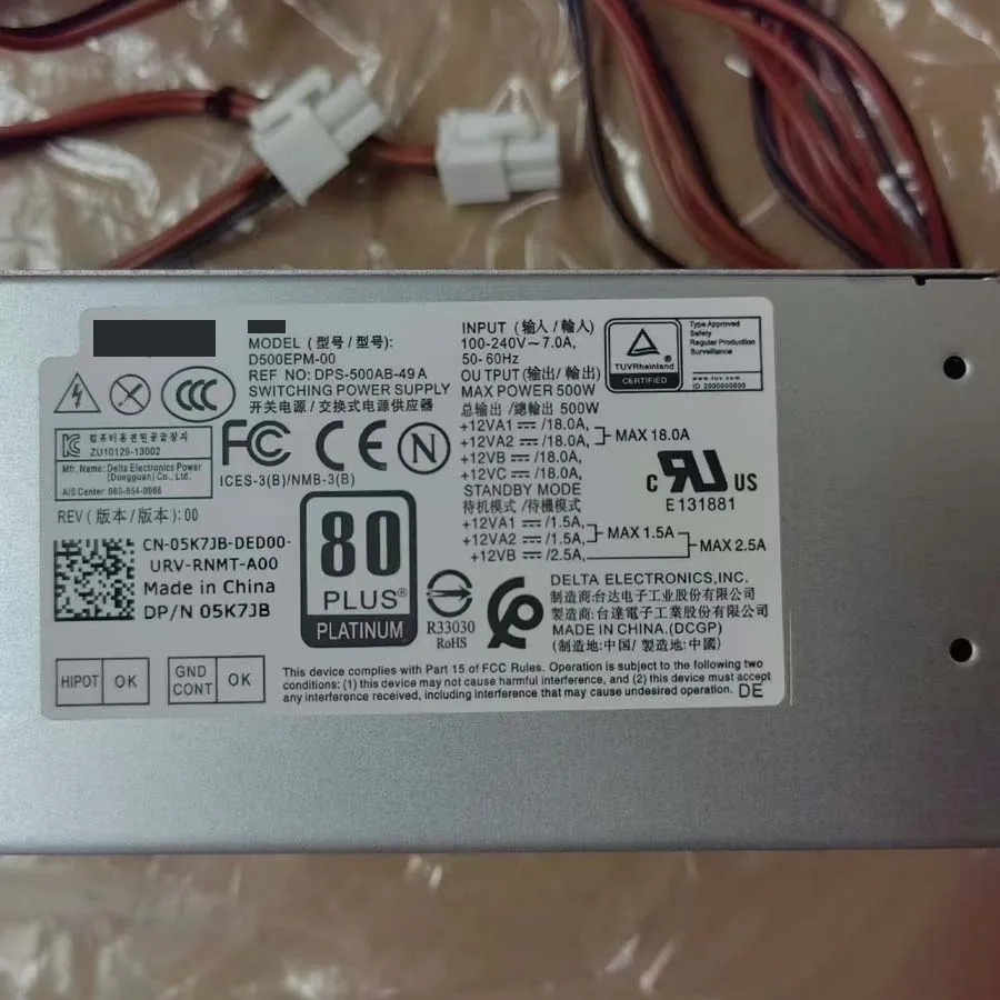 H500EPM-00 D500EPM-00 500W 전원공급장치 PSU 델 3050 3060 3470 3650 3670 3669 3681 5050 5060 7050 7090 MT 5