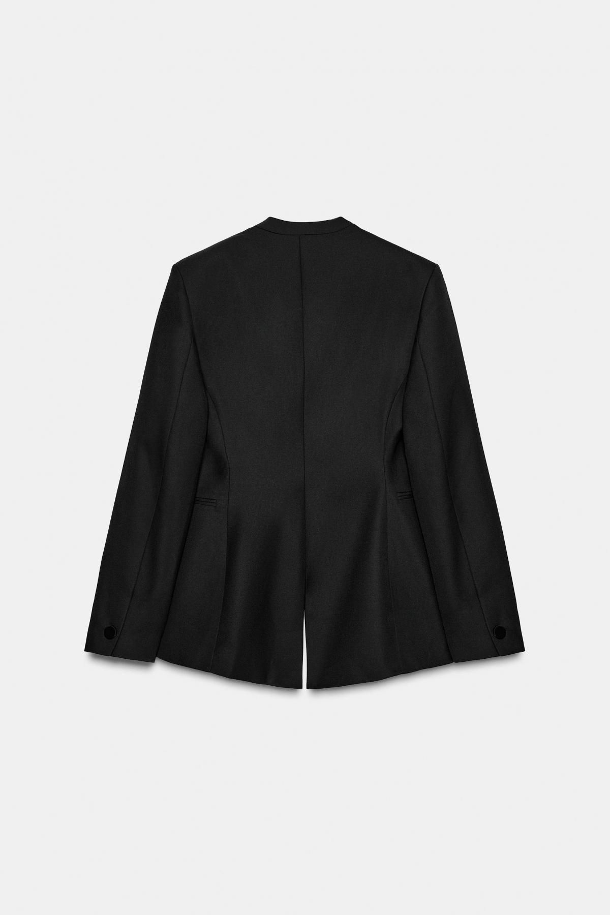 자라 테일러드 테크니컬 턱시도 블레이저 9735/062 BLACK - 상세 이미지 4