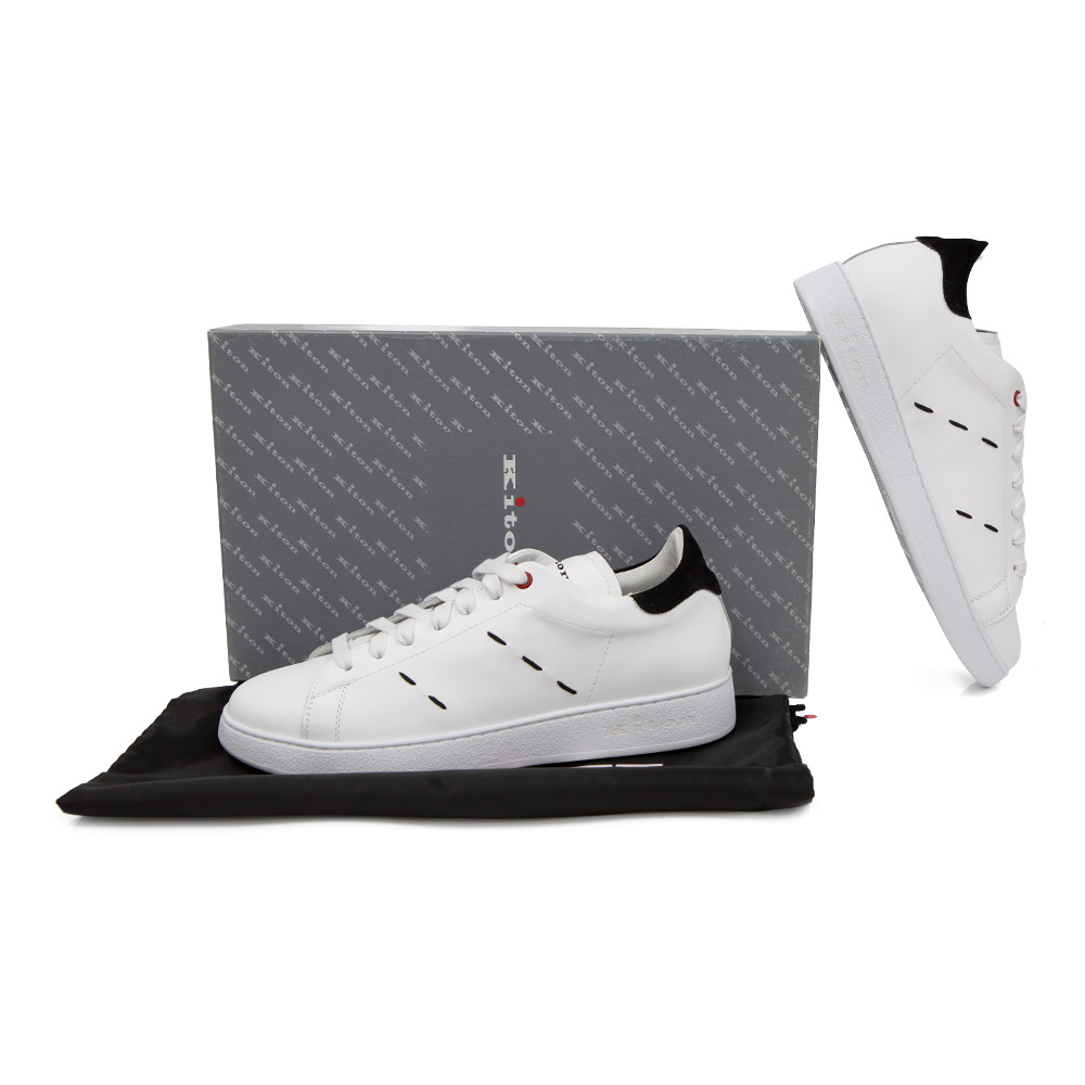 키톤 스티치 스니커즈 USSN001 XB602004 BIANCO/NERO (2023 S/S) 이미지 6