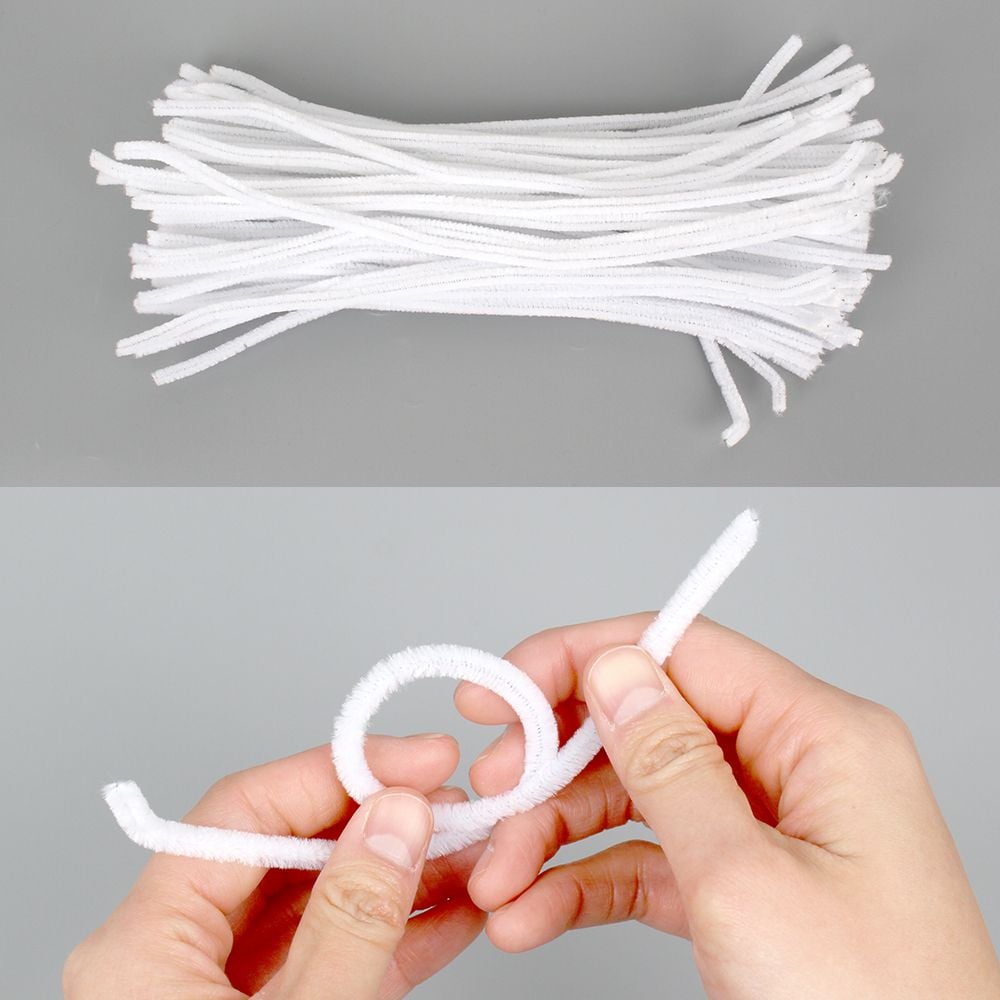 미술 공예재료 모루 흰색 30cm 100개입 - 상품 이미지