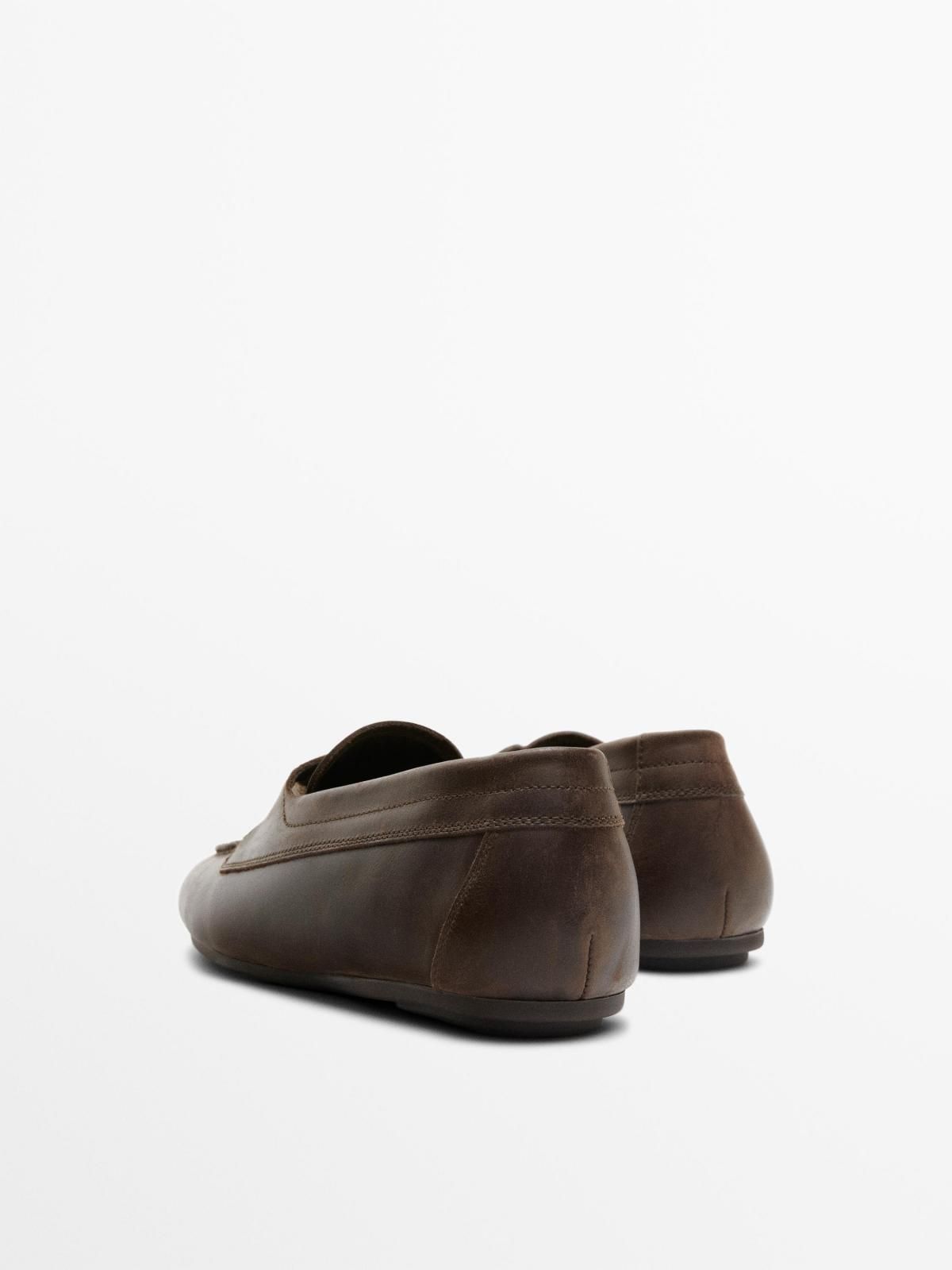 마시모두띠 프리미엄 소가죽 데크 슈즈 1557/750 BROWN - 상세 이미지 5