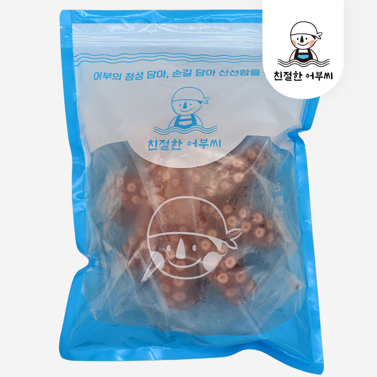 자숙 문어 돌문어 숙회 냉동 자연산 손질 1미 수산물이력제 친절한어부씨 1.3kg, 1개 - 상세 이미지 2