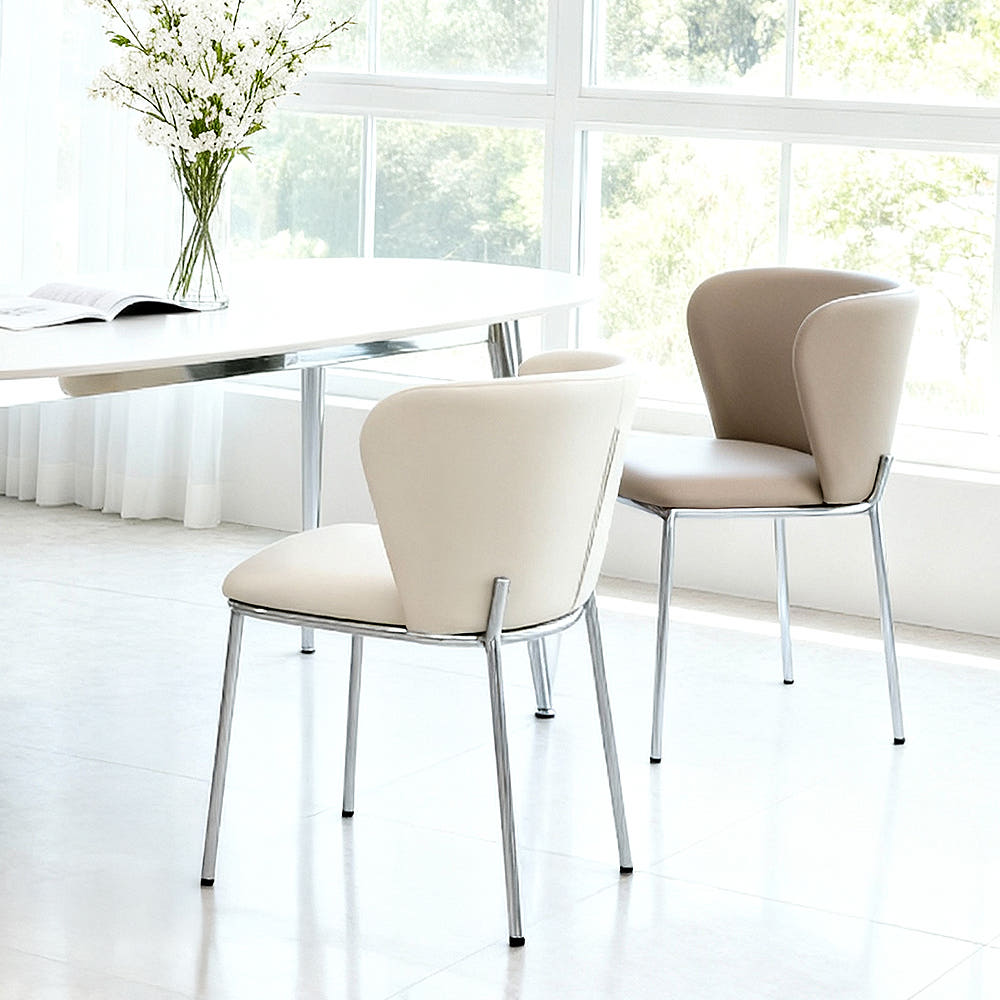 알레노 식탁의자 인테리어 편한 가죽 카페 주방 의자 미드센츄리 모던