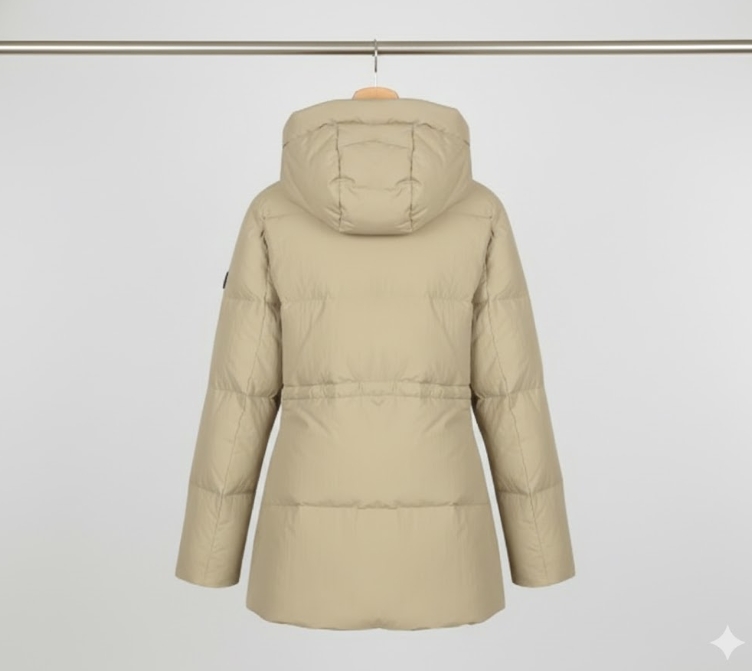 핑 골프웨어 여성 겨울 덕다운 중기장 스트링 적용 오리털 다운 패딩점퍼 - 상세 이미지 4