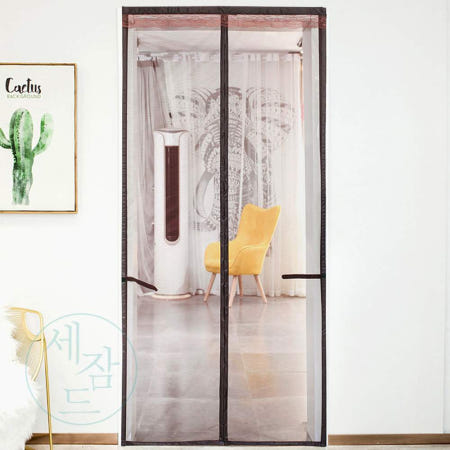 IS 문 모기장 100x210cm 브라운 문모기장 방문방충망