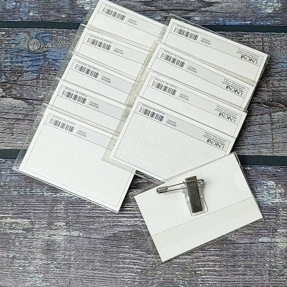 90x61mm(중) PVC 아크릴 집게명찰 NT0005 10개 - 상품 이미지
