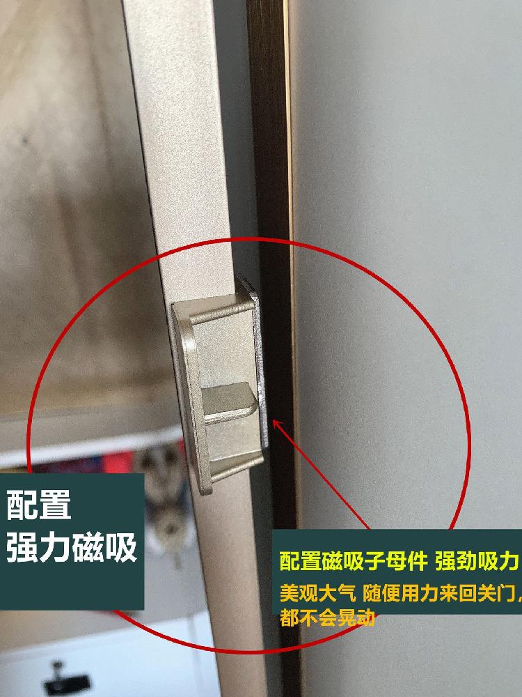 옷장 틈새 접는 내부 전신 거울 키큰 벽걸이 장롱 전신거울 도어 90x35 손잡이 첨부 강화 방폭 - 상세 이미지 5
