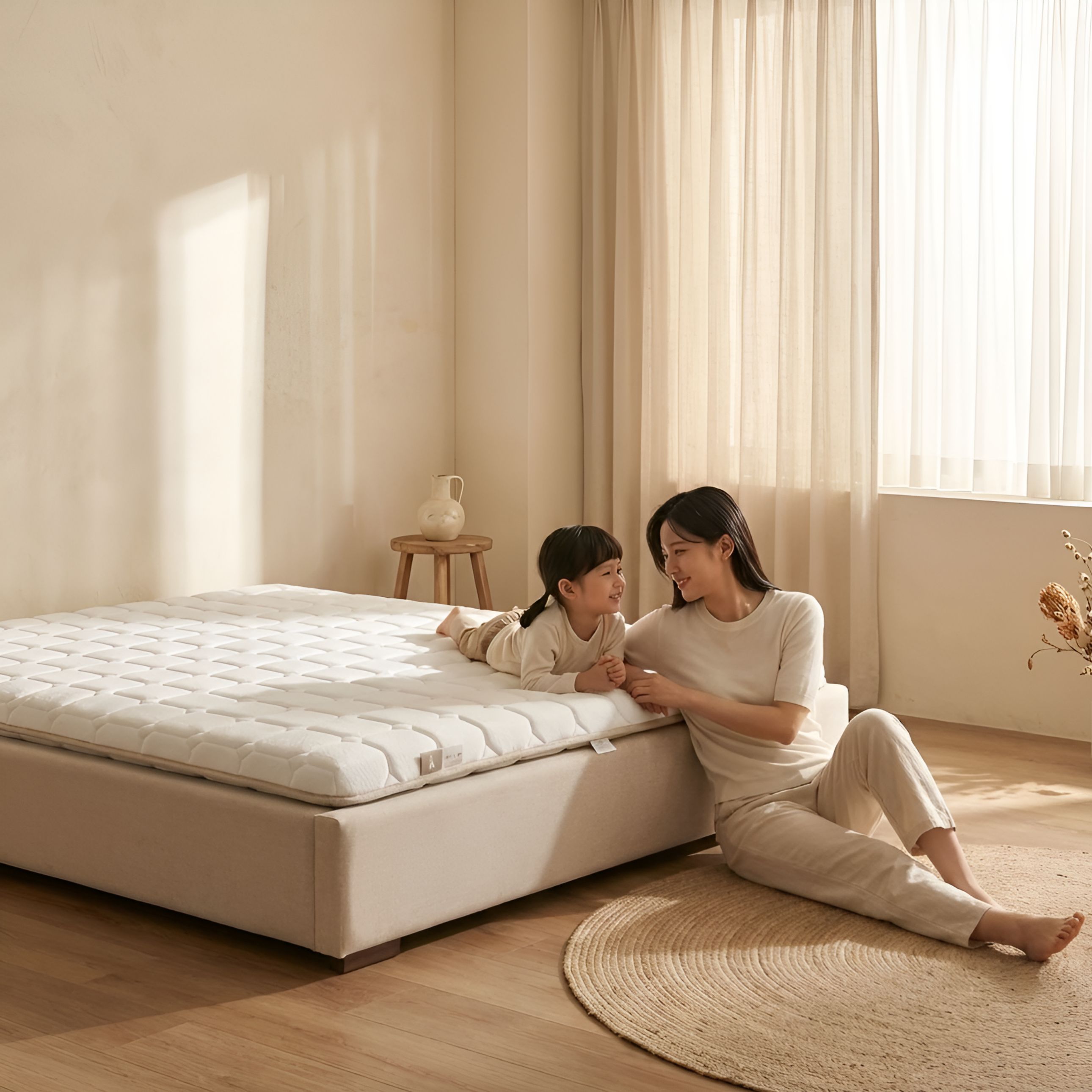 올인홈 토퍼 매트리스 침대 거실 바닥 수면매트 5세대 포켓 스프링 SS 5CM