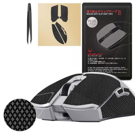 [해외]HOTLINEGAMES [그립 업그레이드] 레이저 바이퍼 V2 프로 하이퍼스피드 게이밍 마우스 스킨과 호환되는 2.0 플러스 미끄럼 방지 그립 테이프, 땀 방지, 핏 컷,