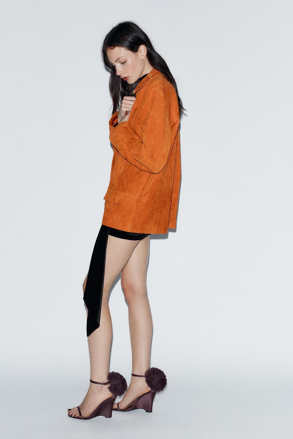 자라 플라워 새틴 앵클 스트랩 웨지 샌들 3352/610 PURPLE - 상세 이미지 2
