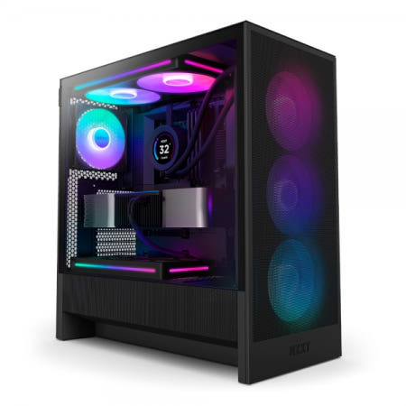 NZXT NZXT H5 Flow RGB V2 (블랙) 미들타워 컴퓨터 PC 케이스