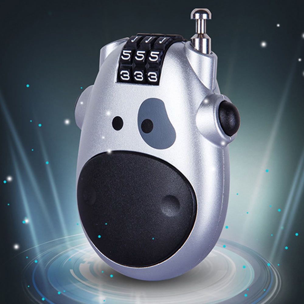 자전거 킥보드 와이어 자물쇠 미니카우 잠금장치 미니카우-실버 - 상품 이미지