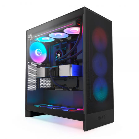 NZXT NZXT H7 Flow RGB V2 (매트 블랙) 미들타워 컴퓨터 PC 케이스