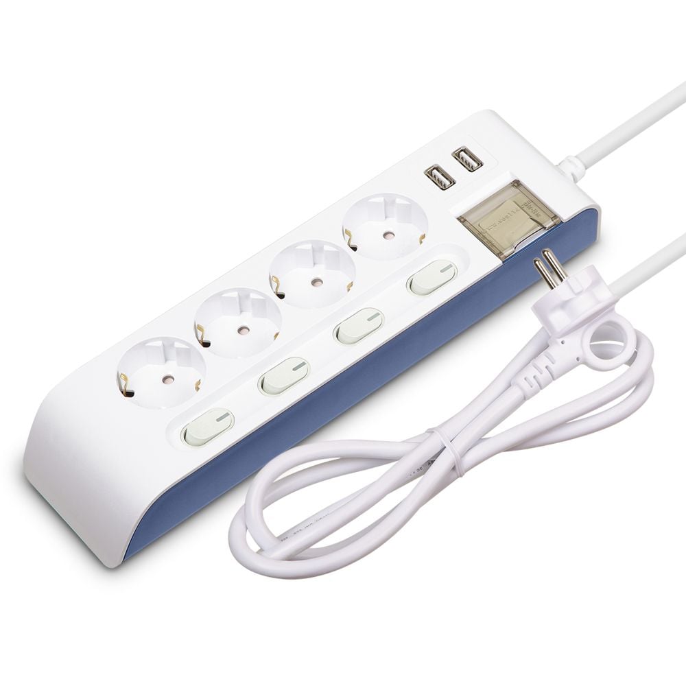 현대 하이탭 개별 4구3M USB 멀티탭(16A) - 상품 이미지