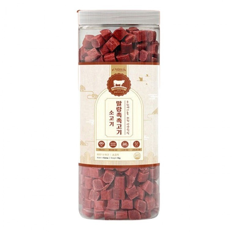 강아지 국내산 소프트 소고기 큐브 1kg 1P 영양 트릿 - 메인 이미지