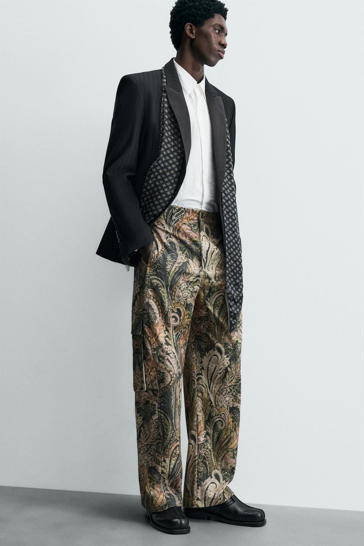 자라 한정판 페이즐리 배럴핏 카고 팬츠 4019/002 PRINTED - 상세 이미지 5