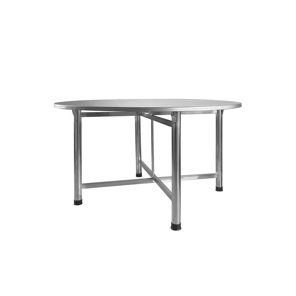 스텐 원형 테이블 스틸 대형 탁자 음식점 포장마차 100cm 일체형 - 상세 이미지 5