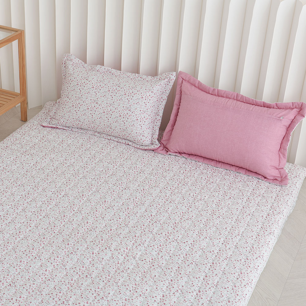 아르떼베딩 잔꽃 요매트 (요커버+솜매트) 바닥에까는 미끄럼방지 누빔 5cm