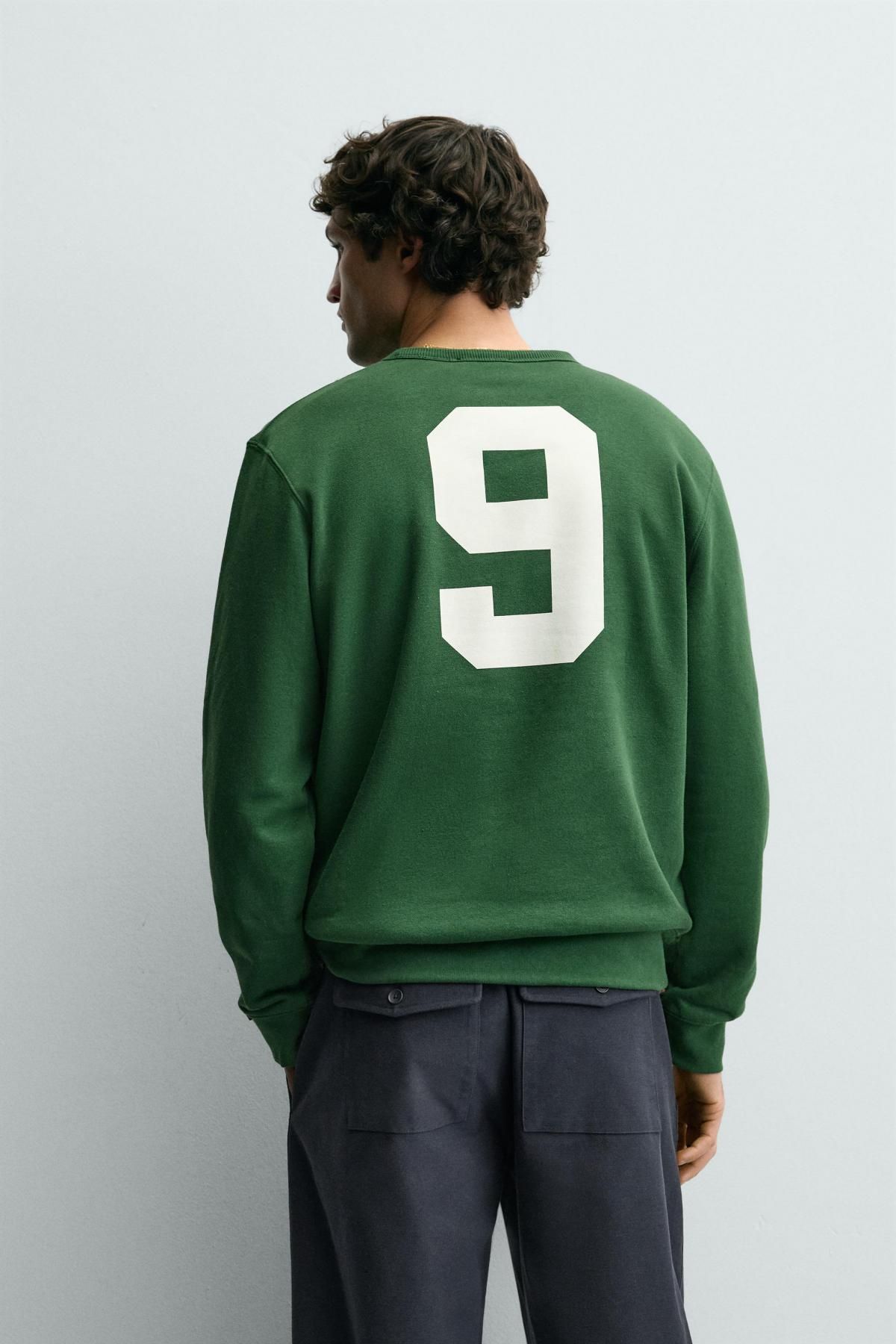 자라 컬러블록 프린트 스웨트셔츠 6224/160 GREEN - 상세 이미지 4