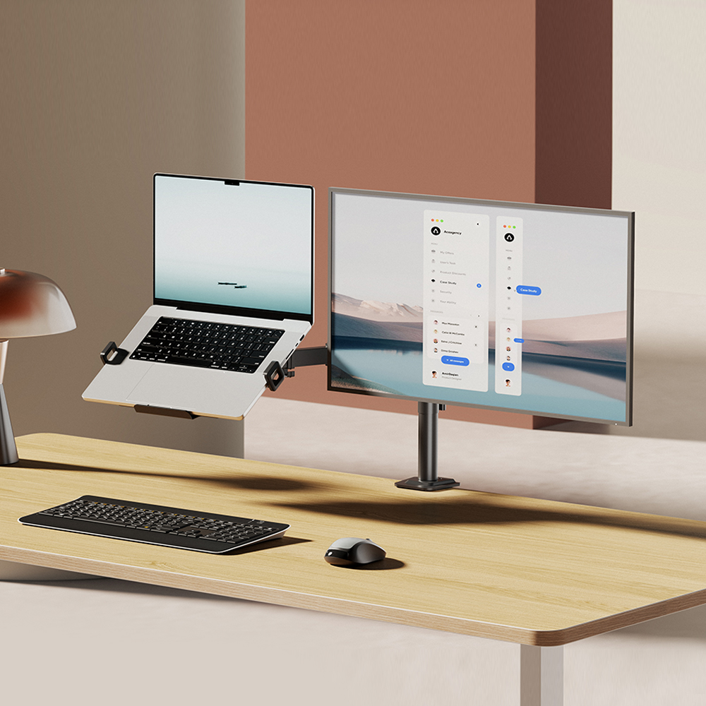 오레즈 듀얼 모니터암 노트북 거치대 세트 노트북 17인치 거치가능 NND1DB 제품 이미지