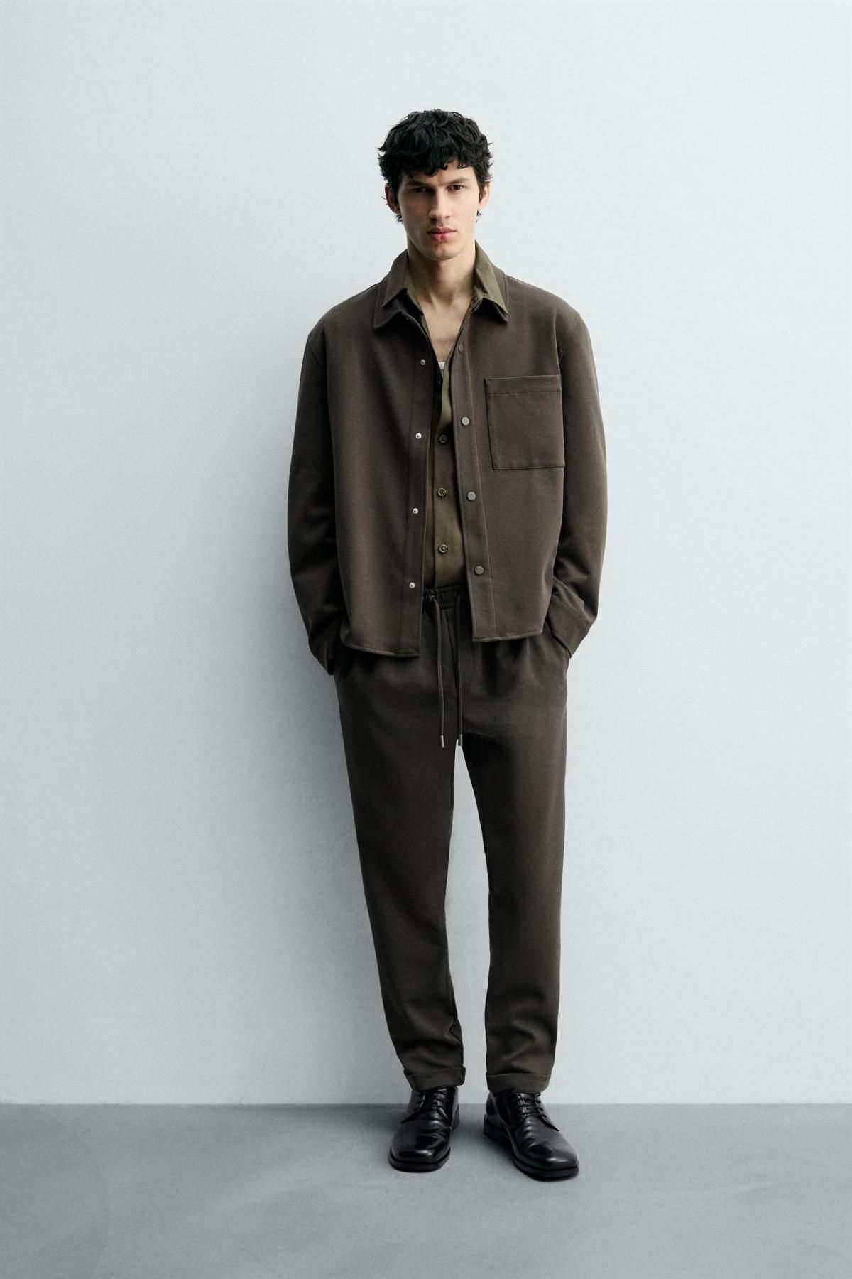 자라 컴포트 스트레치 논아이론 오버셔츠 7484/892 GREEN MARL - 상세 이미지 2