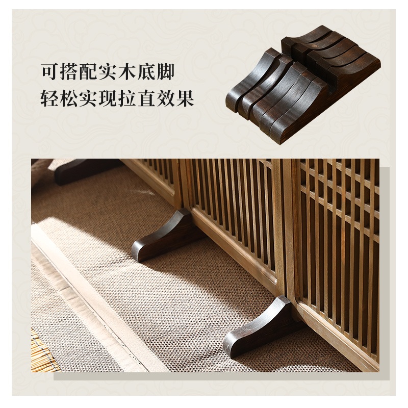 전통 한옥 파티션 가림막 일식집 병풍 목재 식당 복고풍 창호지문 - 상세 이미지 5