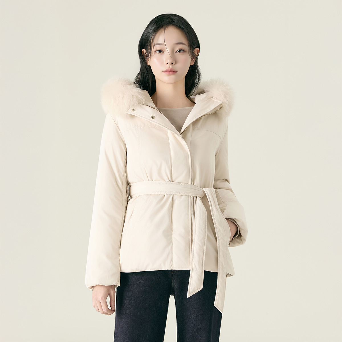 로엠 벨티드 숏 다운 RMJDF4CR01 이미지 6