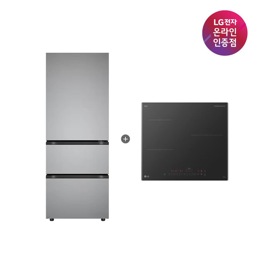 LG 디오스 오브제컬렉션 김치톡톡 + LG 디오스 인덕션 (Z330MPSF11 + BEI3ASB2OE)