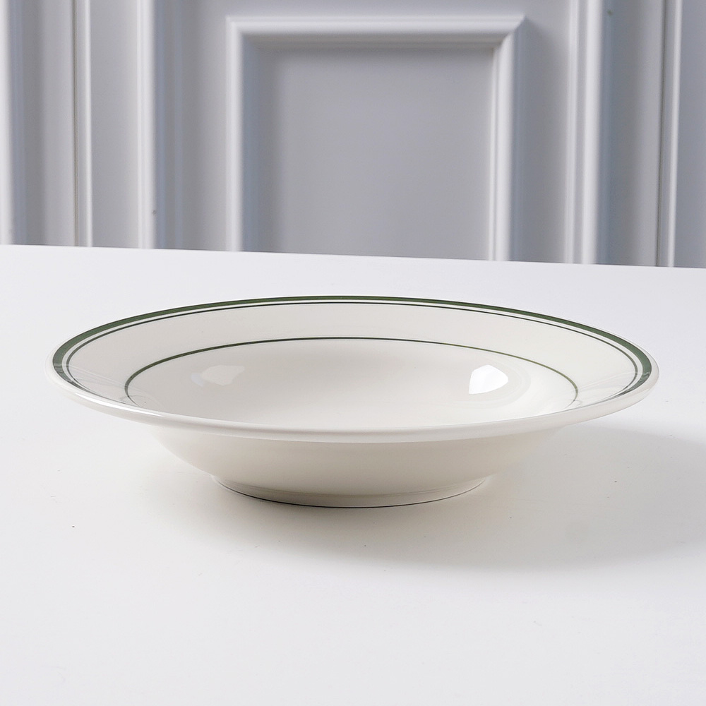 턱스톤 파스타 접시 샐러드 볼 리조또 볶음밥 카레 그릇 22.4cm, 그린베이 - 상세 이미지 2