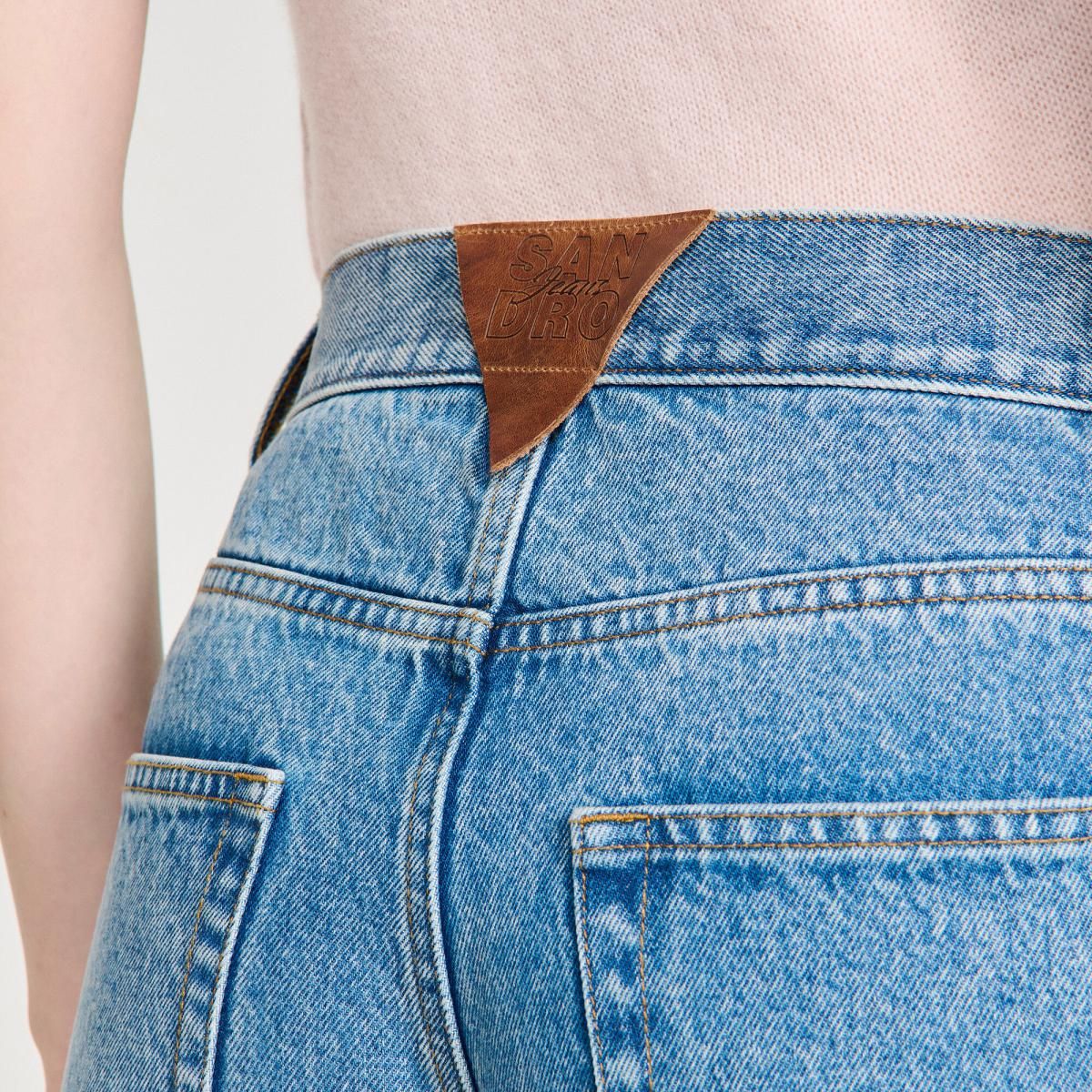 산드로 와이드 스트레이트 워싱 데님 진 SFPJE00820_4785 JEANSBLAU - 상세 이미지 5