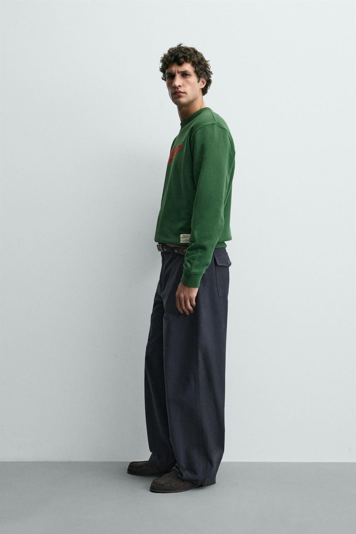 자라 컬러블록 프린트 스웨트셔츠 6224/160 GREEN - 상세 이미지 5
