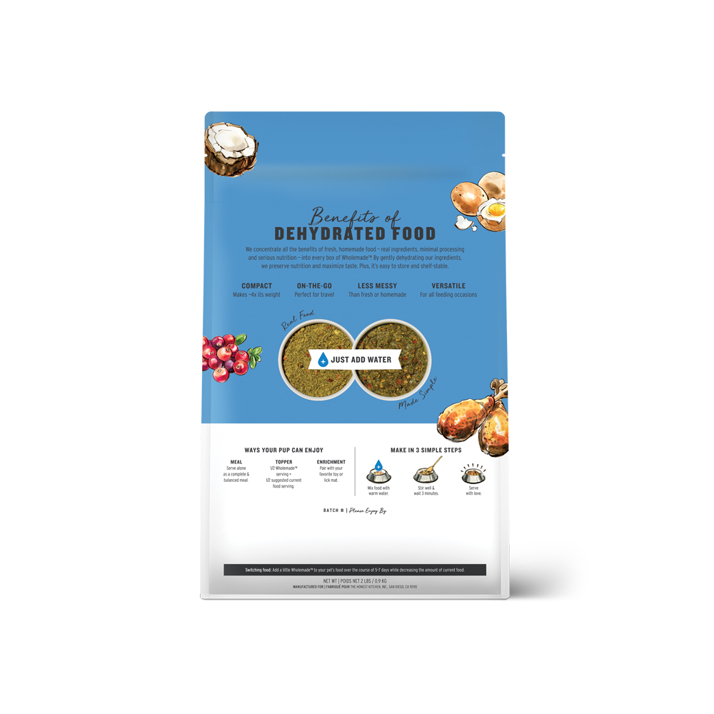 디어니스트키친 탈수건조 알러지 강아지 사료 그레인프리 터키 레시피, 907g, 1개 이미지 3