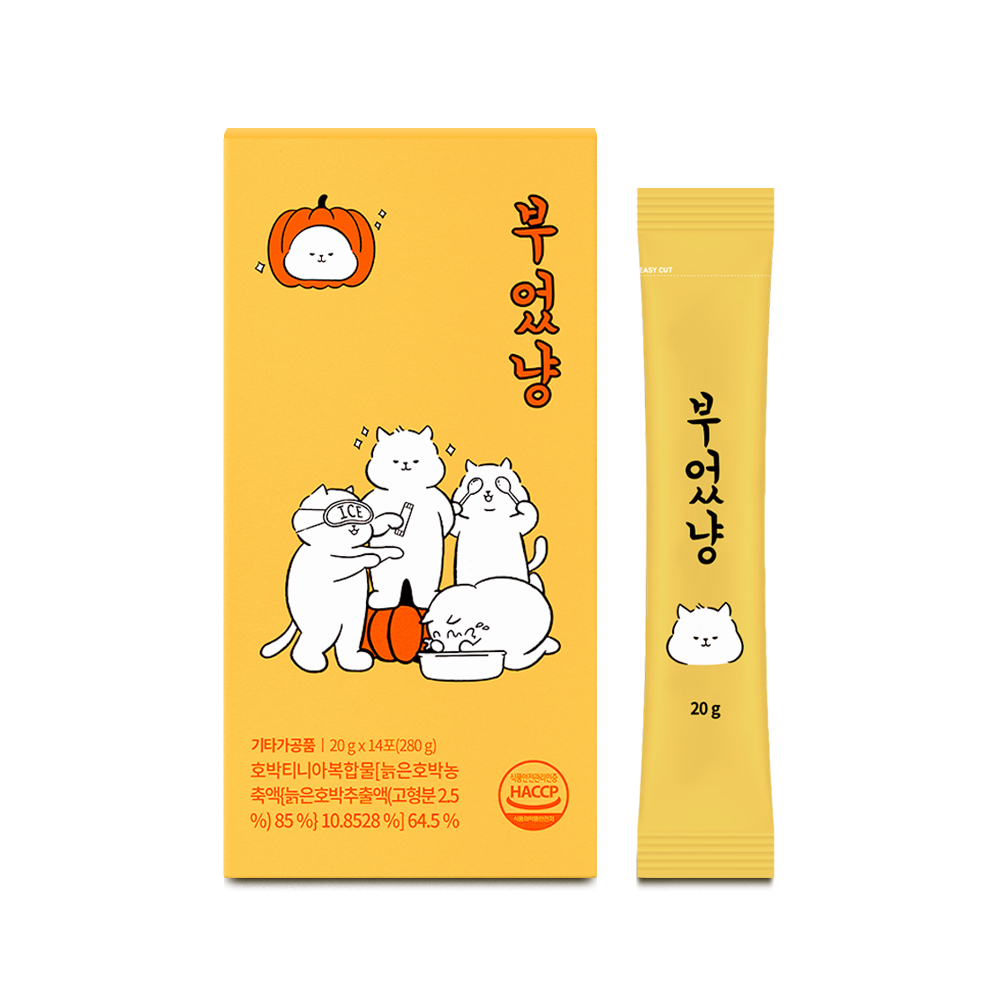부었냥 스틱 젤리 호박티니아 늙은호박 칵티니아 14포, 1개 제품 이미지