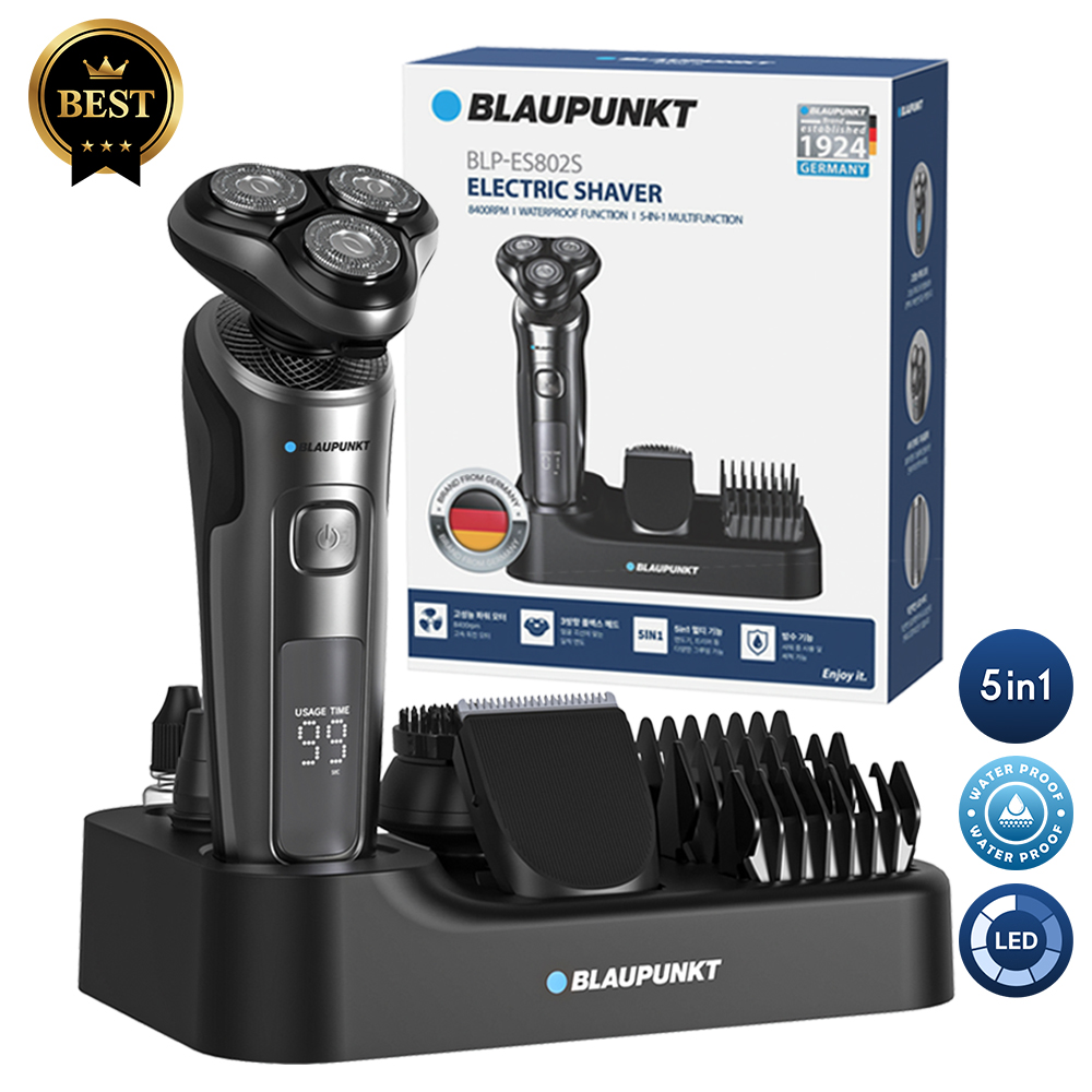 블라우풍트 전기면도기 5in1 3헤드 면도기 IPX7 프리미엄 방수 제품 이미지