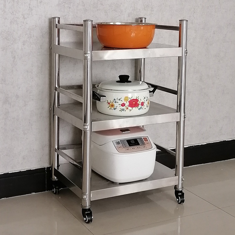 이동식 주방 정리대 세탁실 그릇 거실 다용도 수납대 베란다 정리정돈함 틈새 수납 50x35x80 바퀴 난간 3단 - 상세 이미지 3