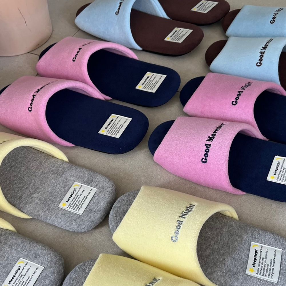 슬립슬랩 테리 룸슈즈 M-L (3 colors) 통기성 미끄럼방지 실내화 집들이선물 - 상세 이미지 2
