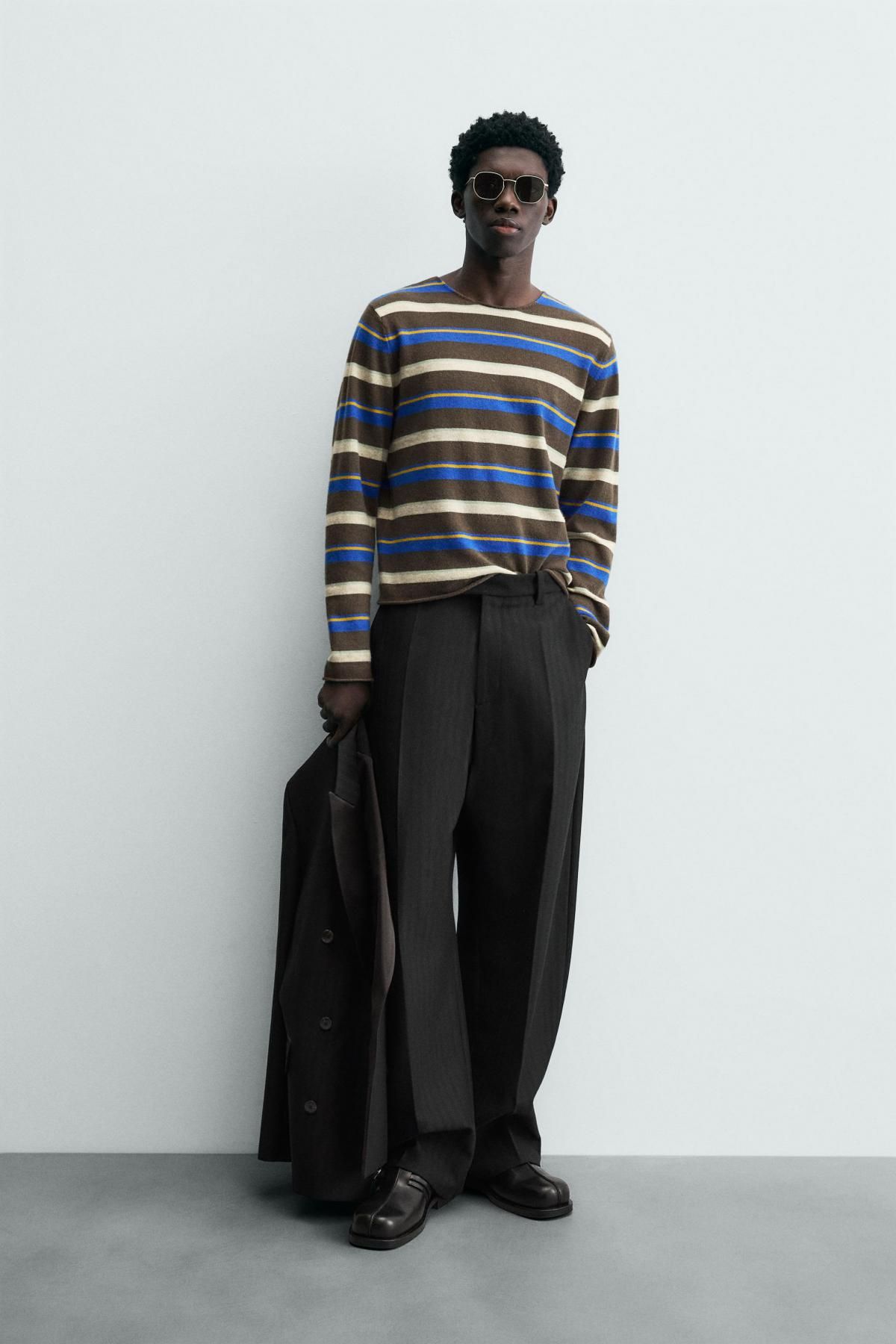 자라 한정판 스트라이프 자카드 니트 스웨터 5755/106 STRIPED - 상세 이미지 2