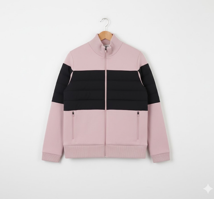 볼빅 여성 겨울 울니트 다운결합 골프웨어 구스다운 니트 패딩점퍼 - 상세 이미지 5