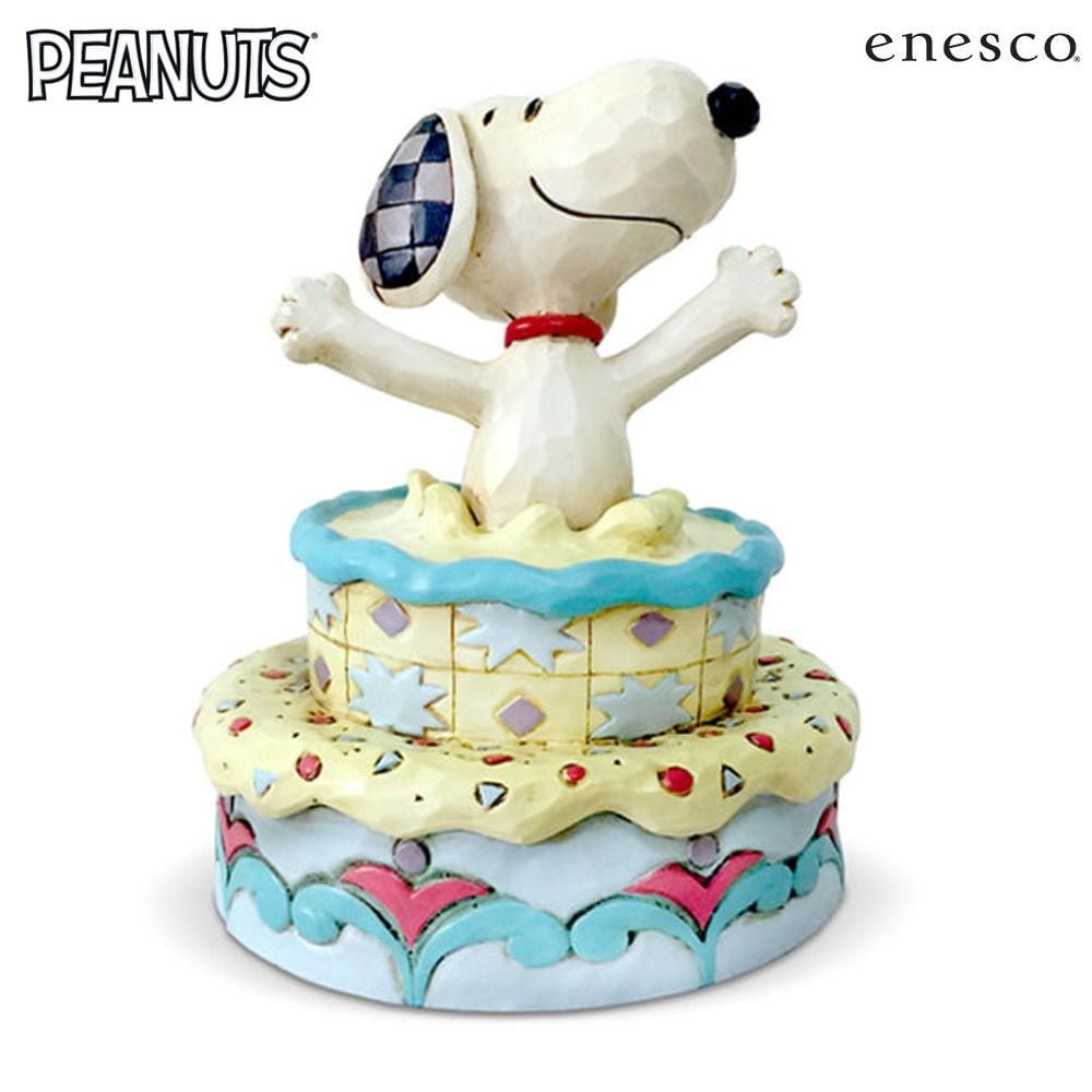 스누피 생일 축하 케이크 피규어 14cm (E6005944) - 상품 이미지