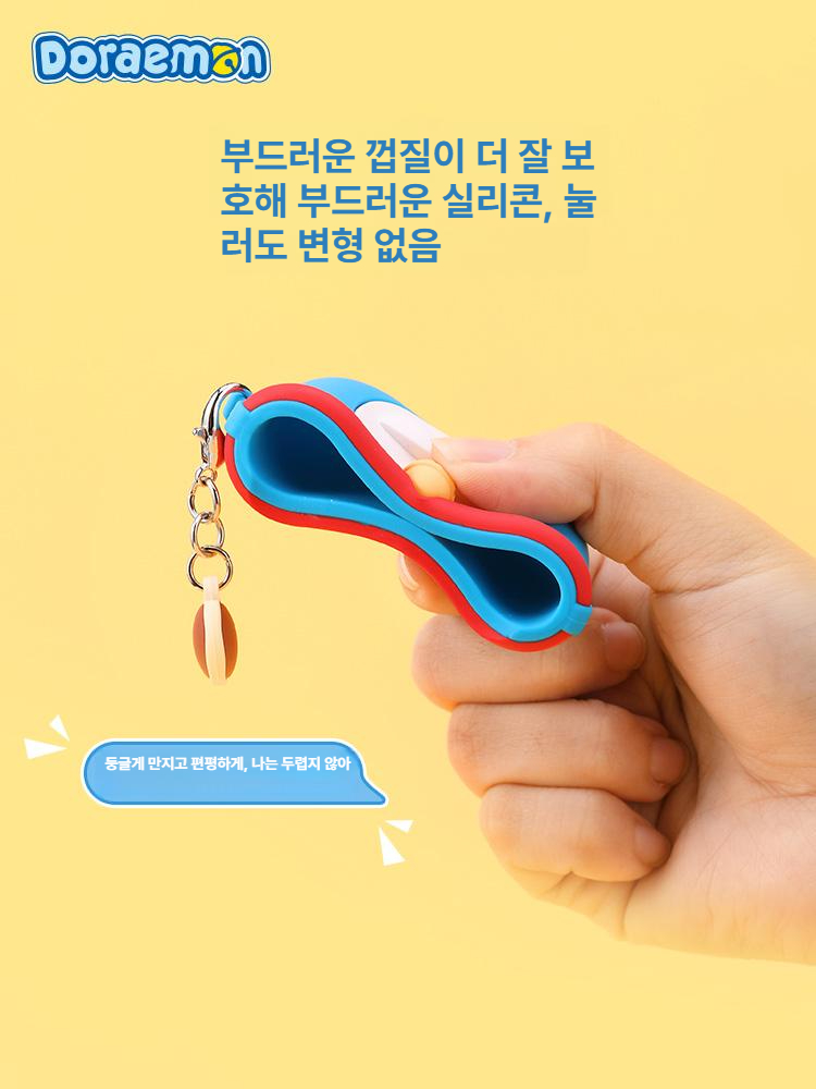 도라에몽 에어팟 4세대 케이스 애플 이어폰 무선 소프트 실리콘 보호 커버 크레용 신짱 빈티지카메라 AirPods 4 - 상세 이미지 4