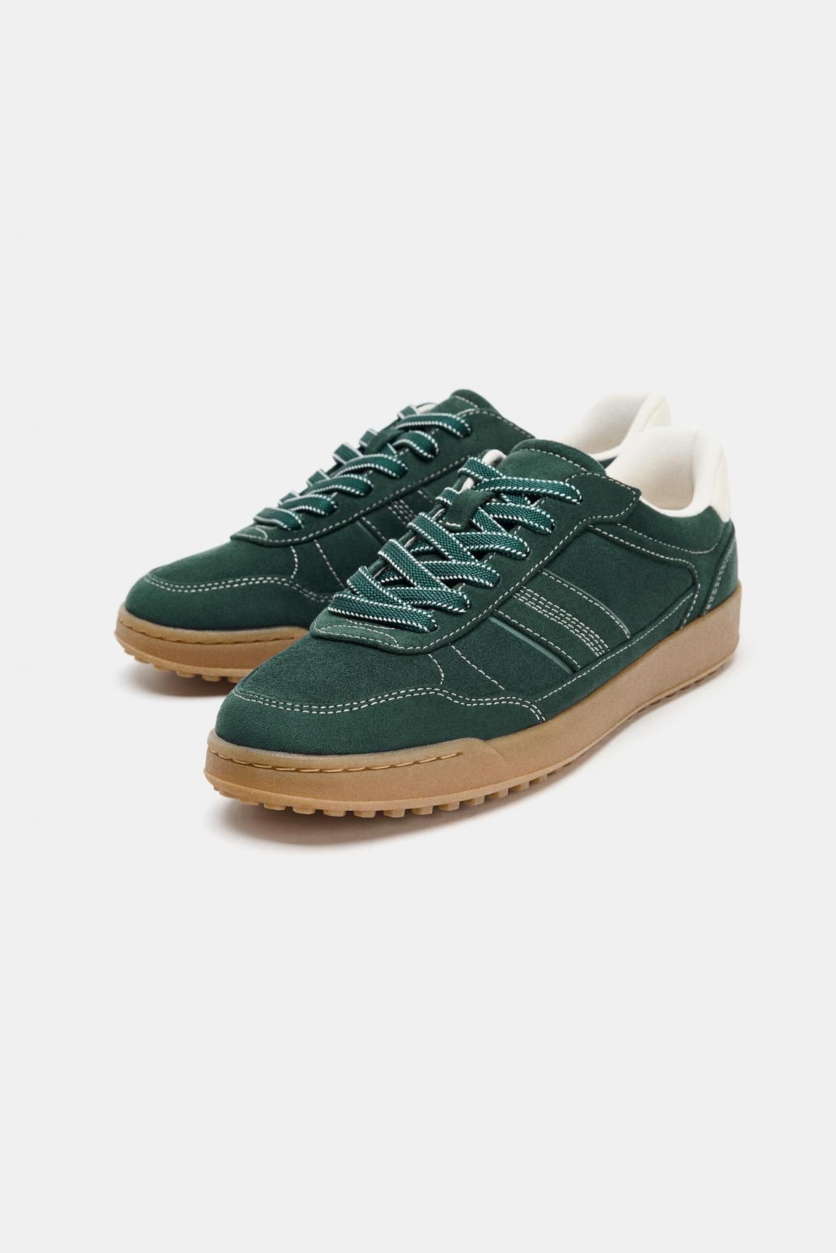 자라 레트로 배색 컬러 스니커즈 5001/710 GREEN - 상세 이미지 2