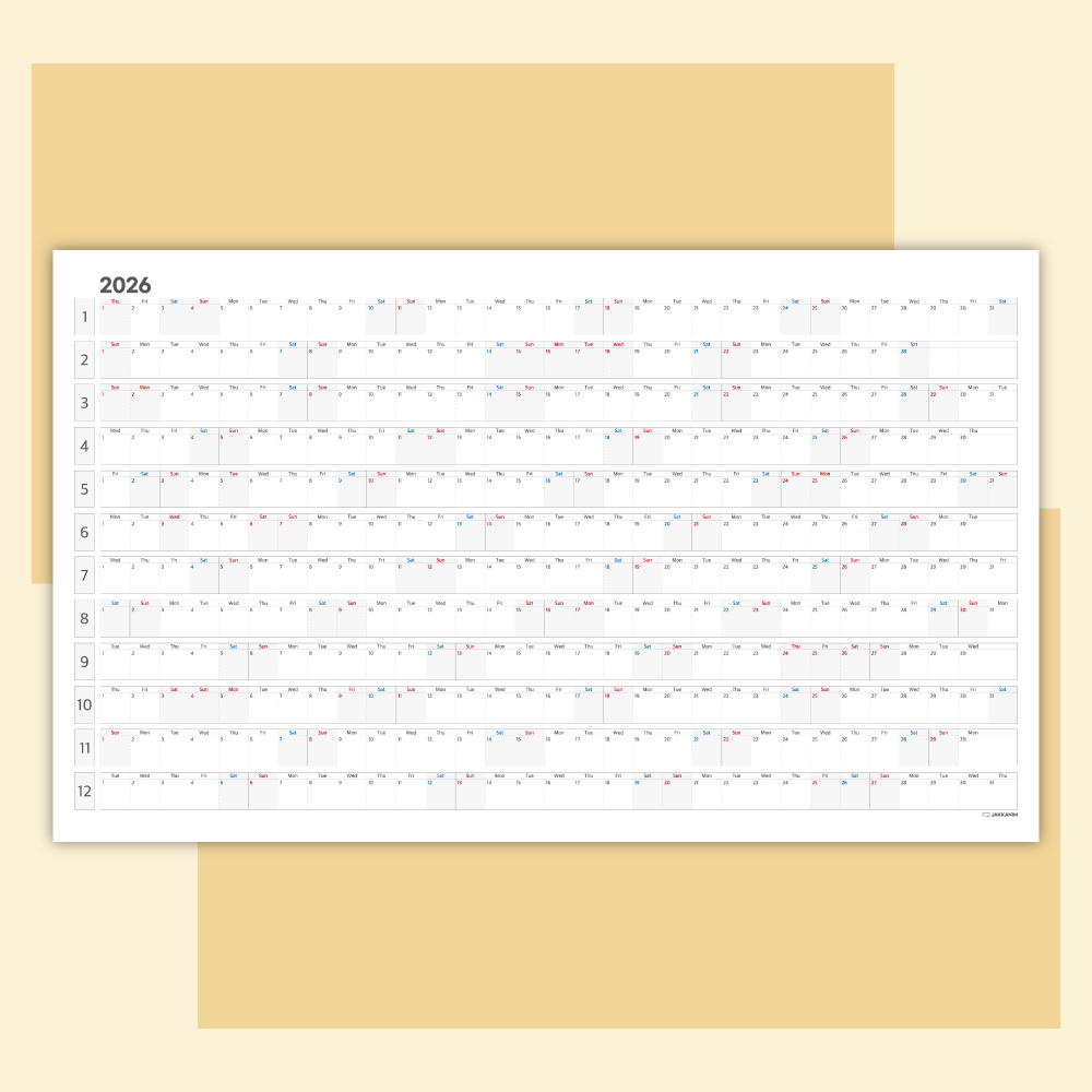 2026년 연력 달력 캘린더 벽걸이 포스터 플래너 대형 한장 작가님 Ty... 실사용 후기 | 효과 있을까? - 대표 이미지