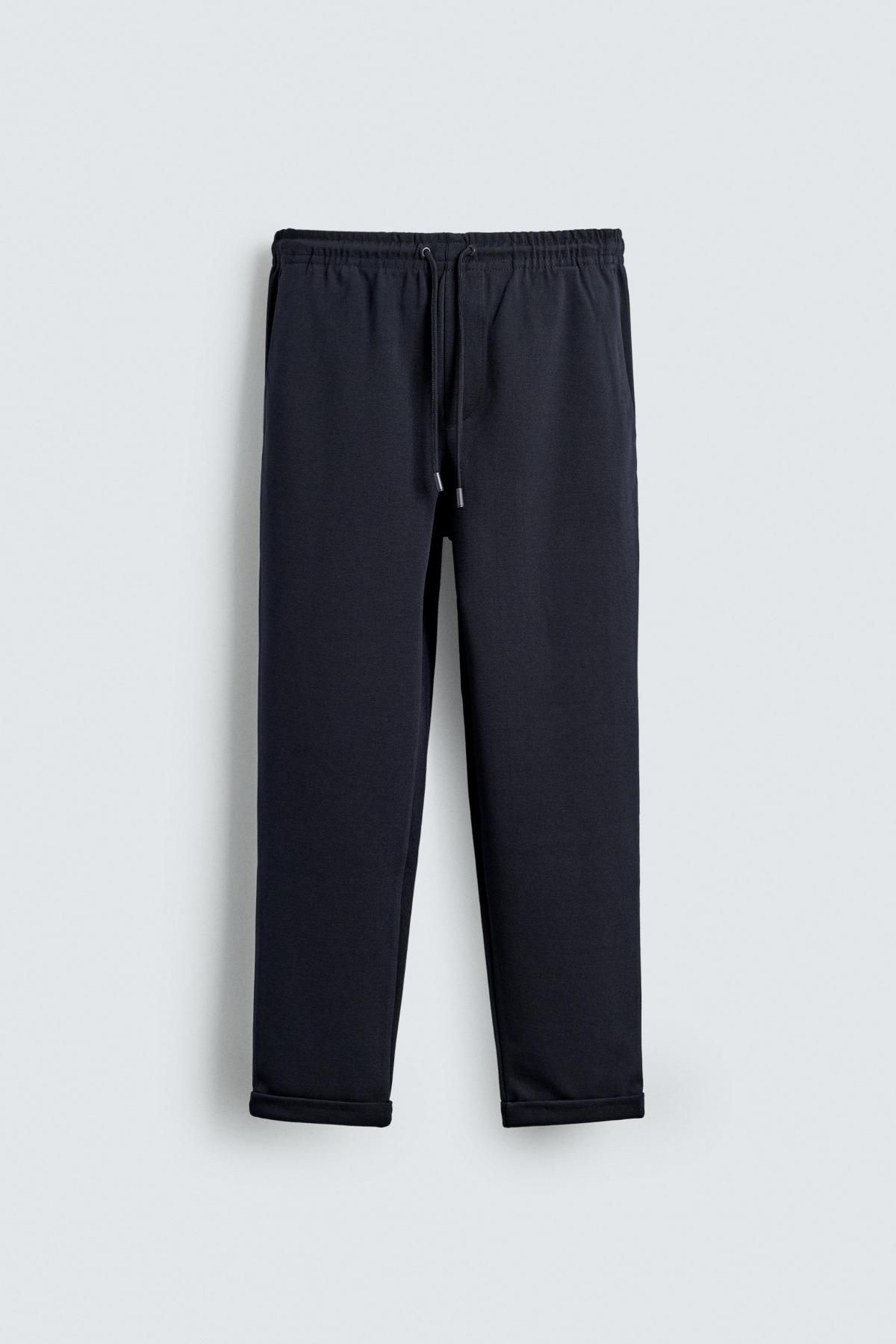 자라 테크니컬 논아이론 조거 웨이스트 팬츠 0347/890 NAVY MARL 이미지 7